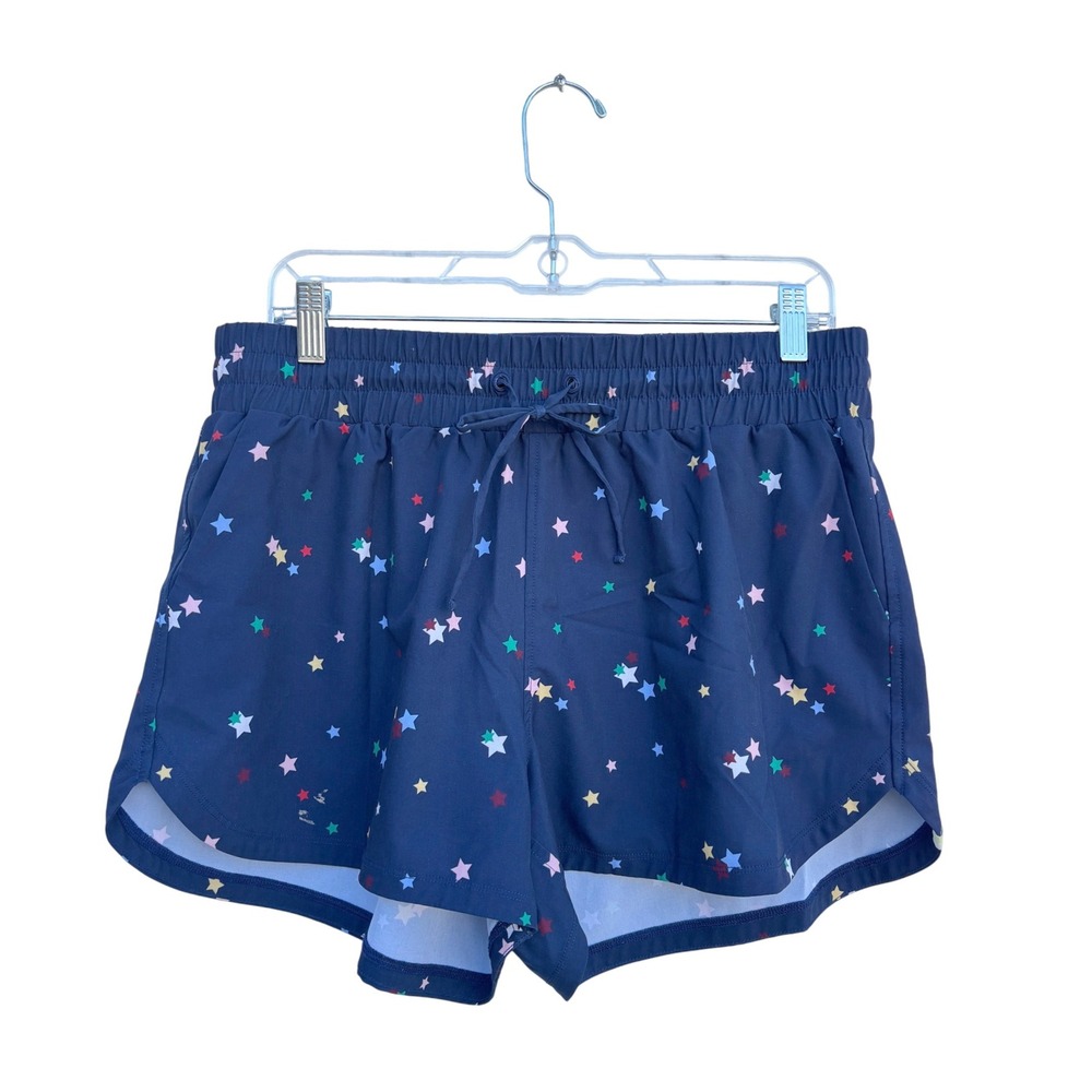 Summersalt Star Print Navy Blue Colorful Stars Athletic Shorts Size‎ 8